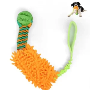 Dog Tug Toy - Interactive Dog Rope Toys, Stretchy Bungee Handle, Strong Squeak Rope Toy