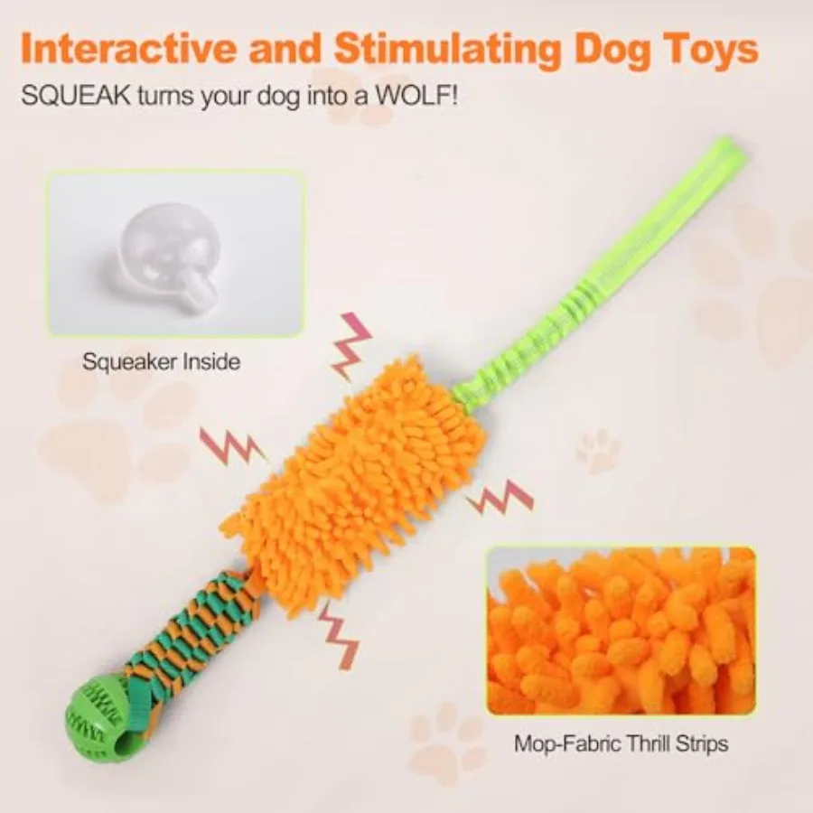 Dog Tug Toy - Interactive Dog Rope Toys, Stretchy Bungee Handle, Strong Squeak Rope Toy - Image 3