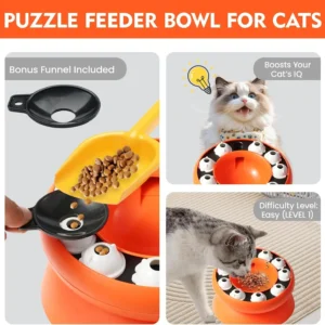Cat Puzzle Feeder Toy, Interactive - Thumbnail Image 3