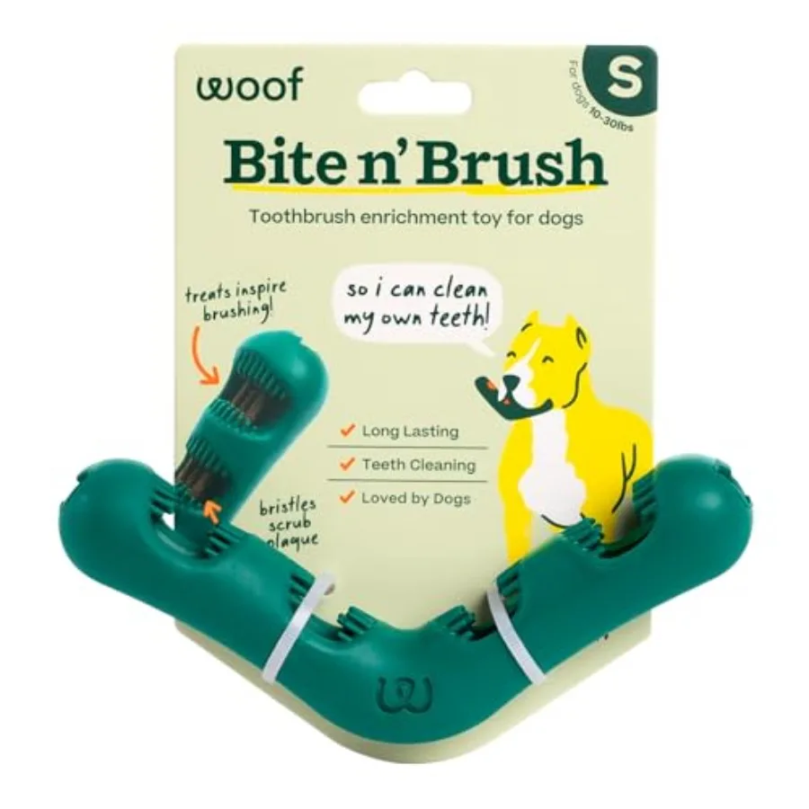 The Bite n' Brush - Dog Toothbrush Toy - Scrub Plaque and Tartar from Your Dog's Teeth - Image 2