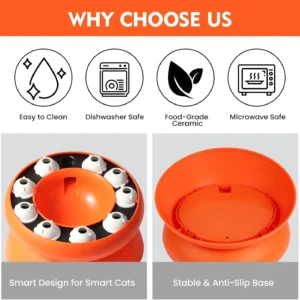 Cat Puzzle Feeder Toy, Interactive - Thumbnail Image 2