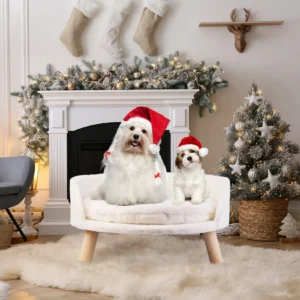 Luxury Soft Cat Bed Warm Plush Fabric Pet Nesting Chair - Thumbnail Image 7