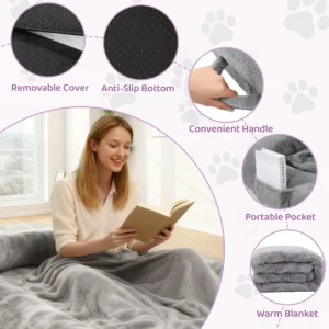 Human Dog Bed for Adults Large Human Size Dog Bed, Orthopedic Design with Removable Cover - Thumbnail Image 2