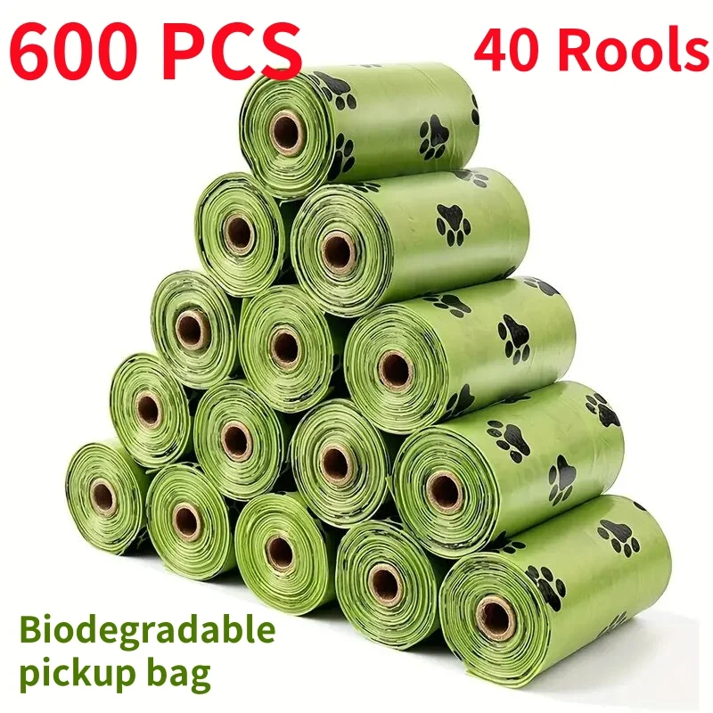 30/600 Pcs Dog Poop Bags for Dog Large Cat Waste Bags Doggie Outdoor Home Clean Refill Garbage Bag Pet Supplies 15 Bags/ Roll - Image 2
