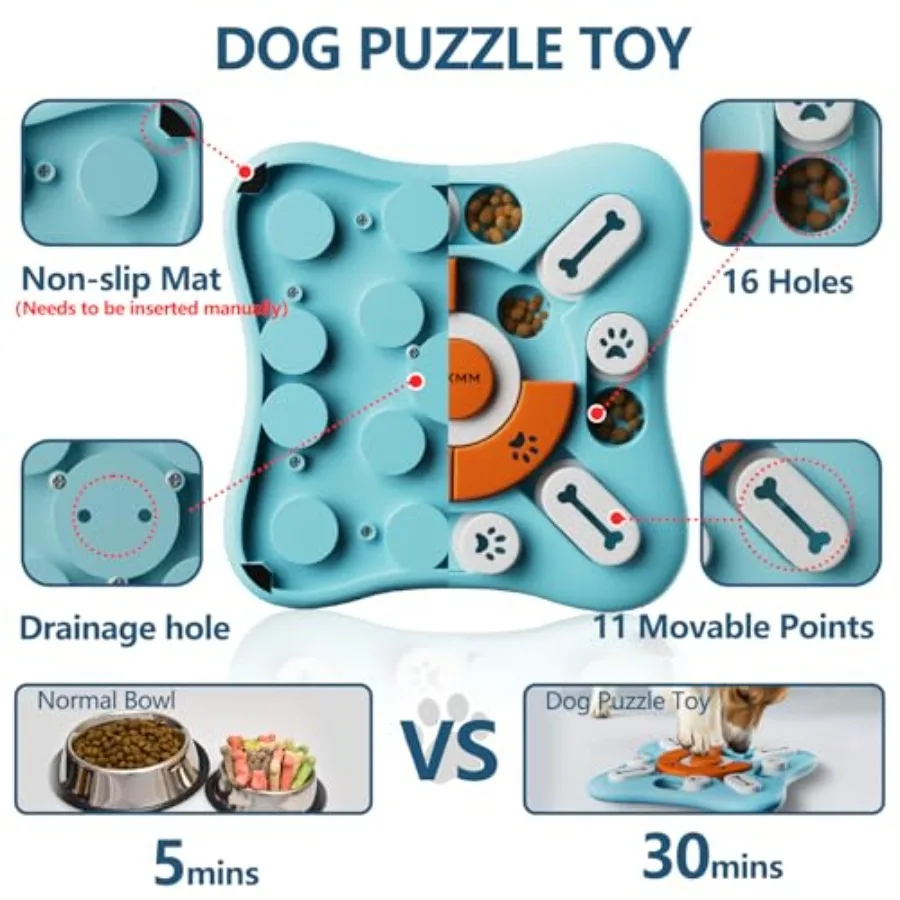 Interactive Dog Treat Puzzle Toys for IQ Training and Mental Stimulating, Fun Slow Feeder - Image 4