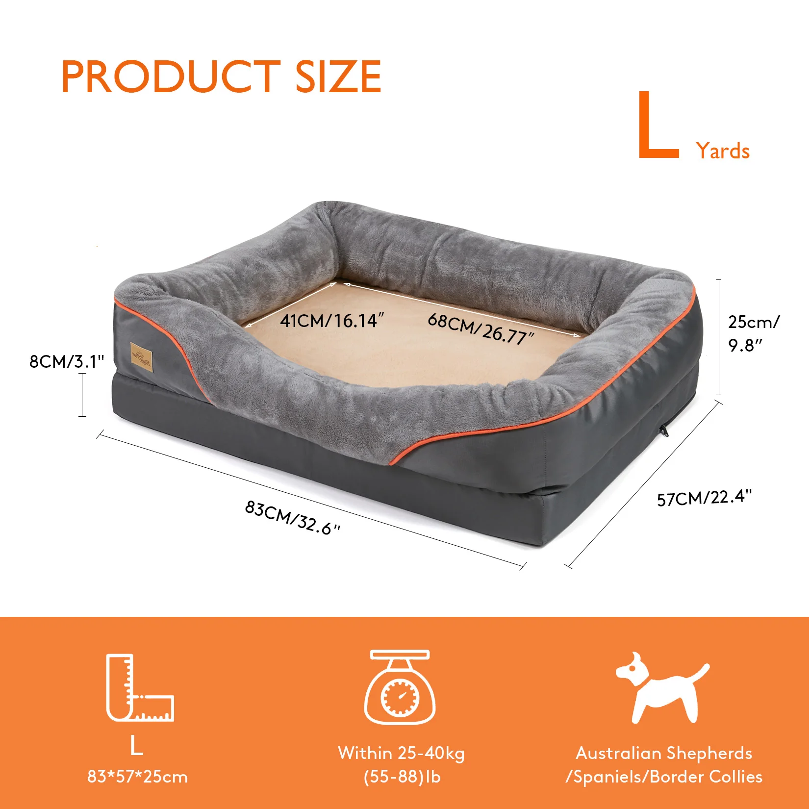 Large Dog Bed Soft Comfortable Anti Allergy Warm Fleece Removable Washable Cover Pet Bed Waterproof - Image 7