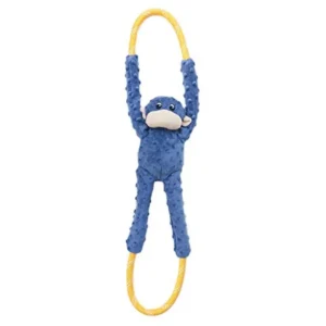 RopeTugz Durable Dog Pull Rope Toy - Blue Monkey Interactive Tug of War - Thumbnail Image 2