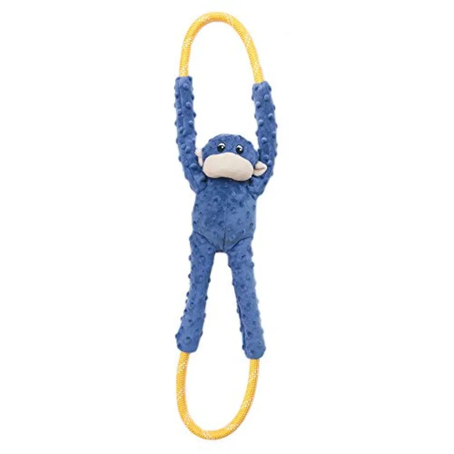 RopeTugz Durable Dog Pull Rope Toy - Blue Monkey Interactive Tug of War - Image 2