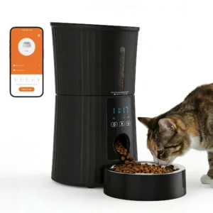 JHK 4L Automatic Cat Feeder WiFi Timed Cat Food Dispenser with APP Control Dual Power - Thumbnail Image 6