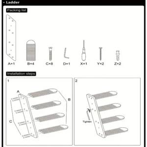 Cat Climbing Shelf Wall Mounted Four Step Stairway With Sisal Scratching Post For Cats Tree Tower Platform Jumping Pet Furniture - Thumbnail Image 9