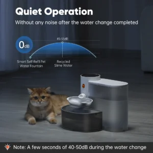 Petgravity Stainless Steel Bowl Pet Intelligent Pouring Water Dispenser Automatically Purifies The Wireless Drinking Bowl For Cats - Thumbnail Image 3