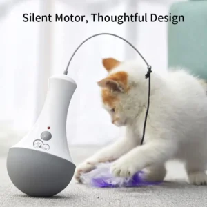 DOEL Cat Interactive Toys Funny Feather Kitten Teaser Indoor Play
