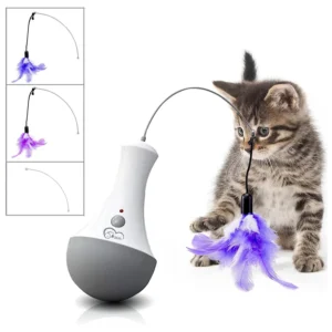DOEL Cat Interactive Toys Funny Feather Kitten Teaser Indoor Play - Thumbnail Image 2