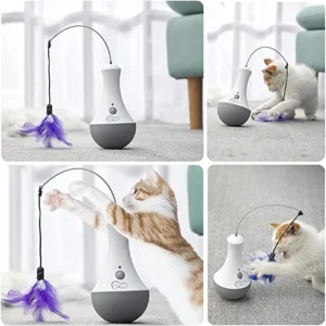 DOEL Cat Interactive Toys Funny Feather Kitten Teaser Indoor Play - Thumbnail Image 6