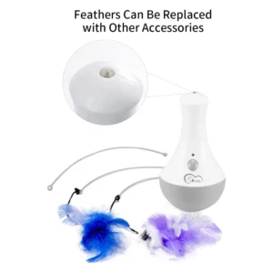 DOEL Cat Interactive Toys Funny Feather Kitten Teaser Indoor Play - Thumbnail Image 4